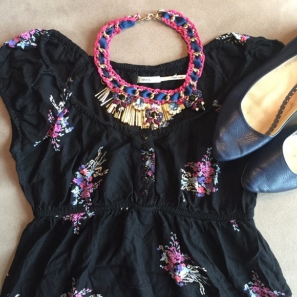 Urban Outfitters Kimchi Blue Floral Babydoll Dress – Size Small - Picture 1 of 7